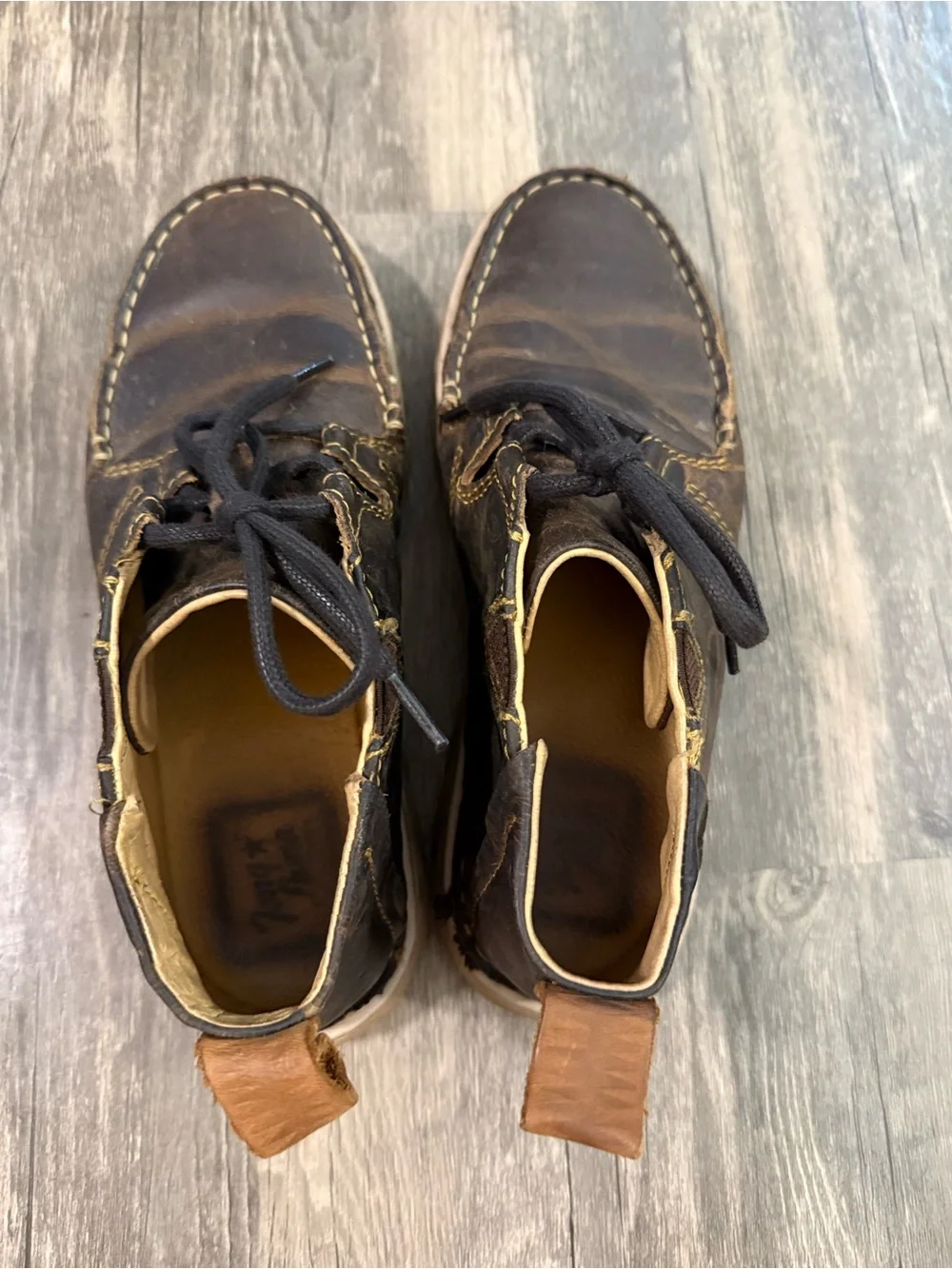 Tony Lama Men's Casual Brown Leather Lace-Up Chukka Shoes size 9.5